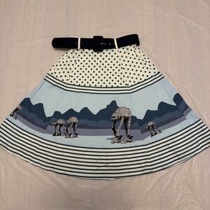 Polka Dot and Striped Skirt with AT-AT Design Her Universe